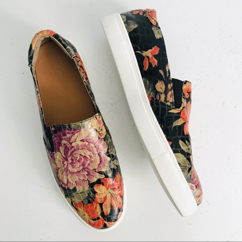 Women’s Floral Slip-On Sneakers - Black Multi Kenneth Cole 8.5 Salt King floral